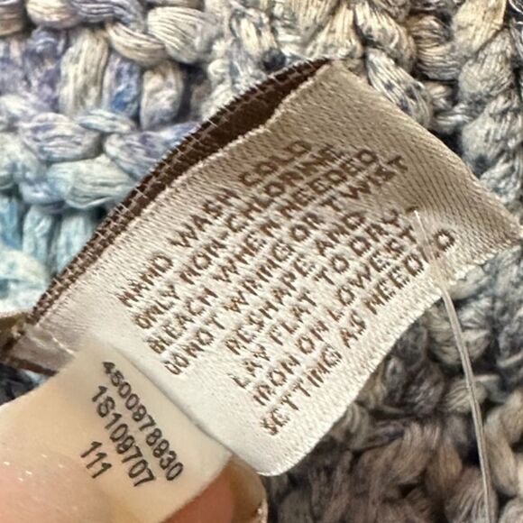 Chico’s Kimono Sleeve Sweater Open Weave in Blue & Purple Ombre Size Small NWT - Picture 8 of 10